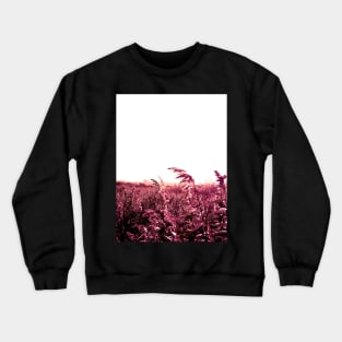 Fishbourne Reeds with red film effect - a windy day on the coast near Chichester, Sussex, UK Crewneck Sweatshirt